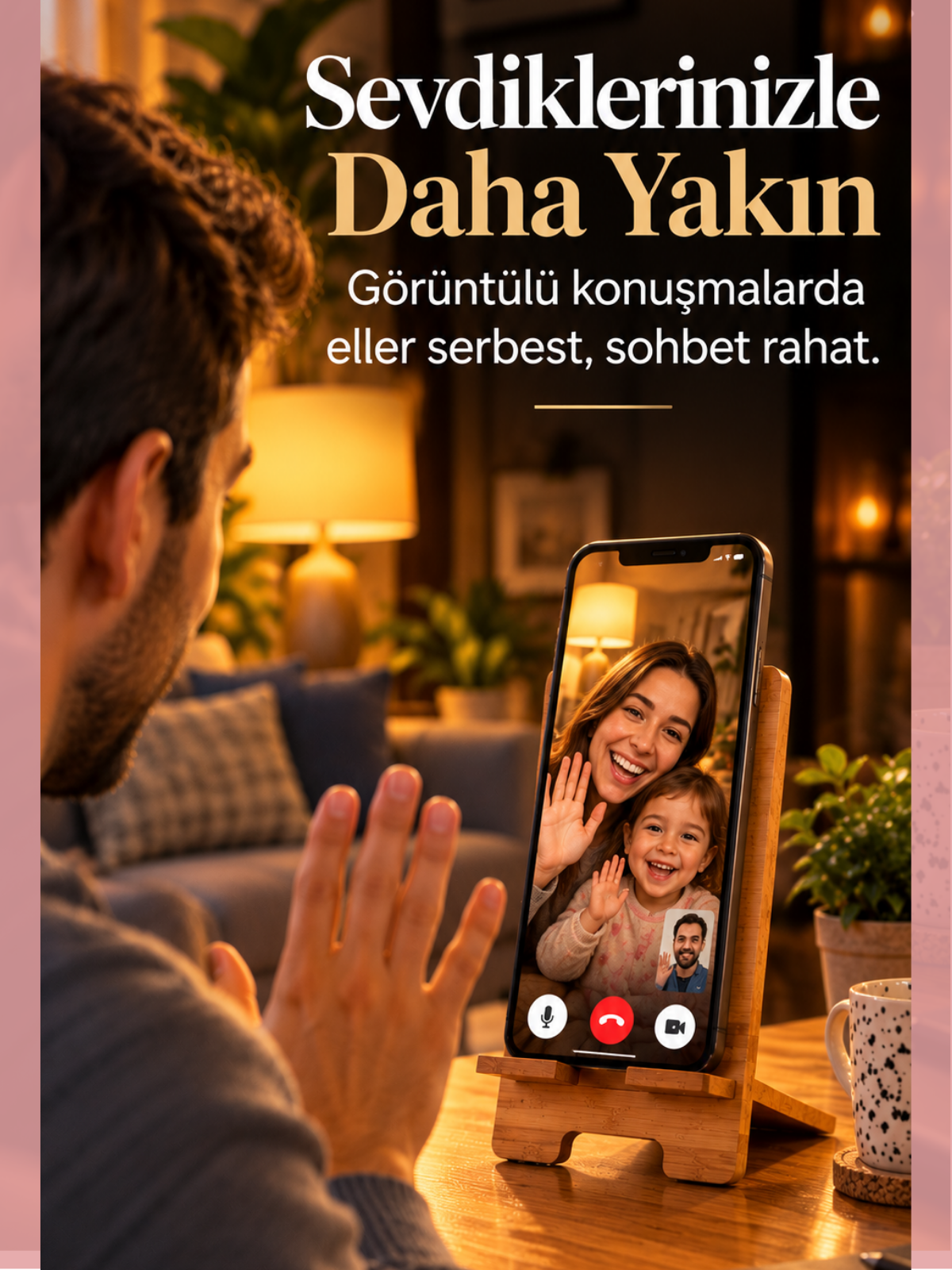 Ahşap Telefon Tutucu