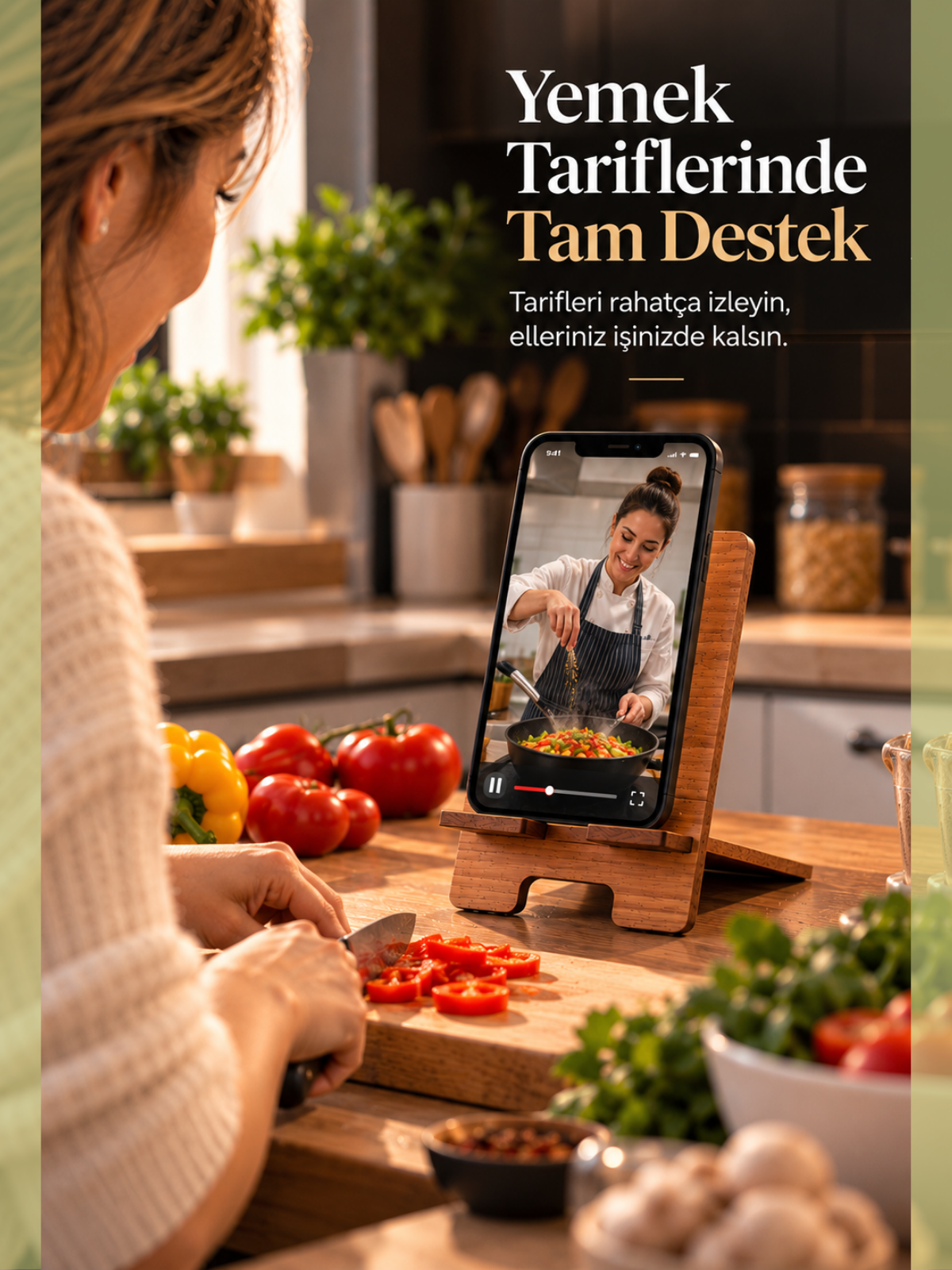 Ahşap Telefon Tutucu